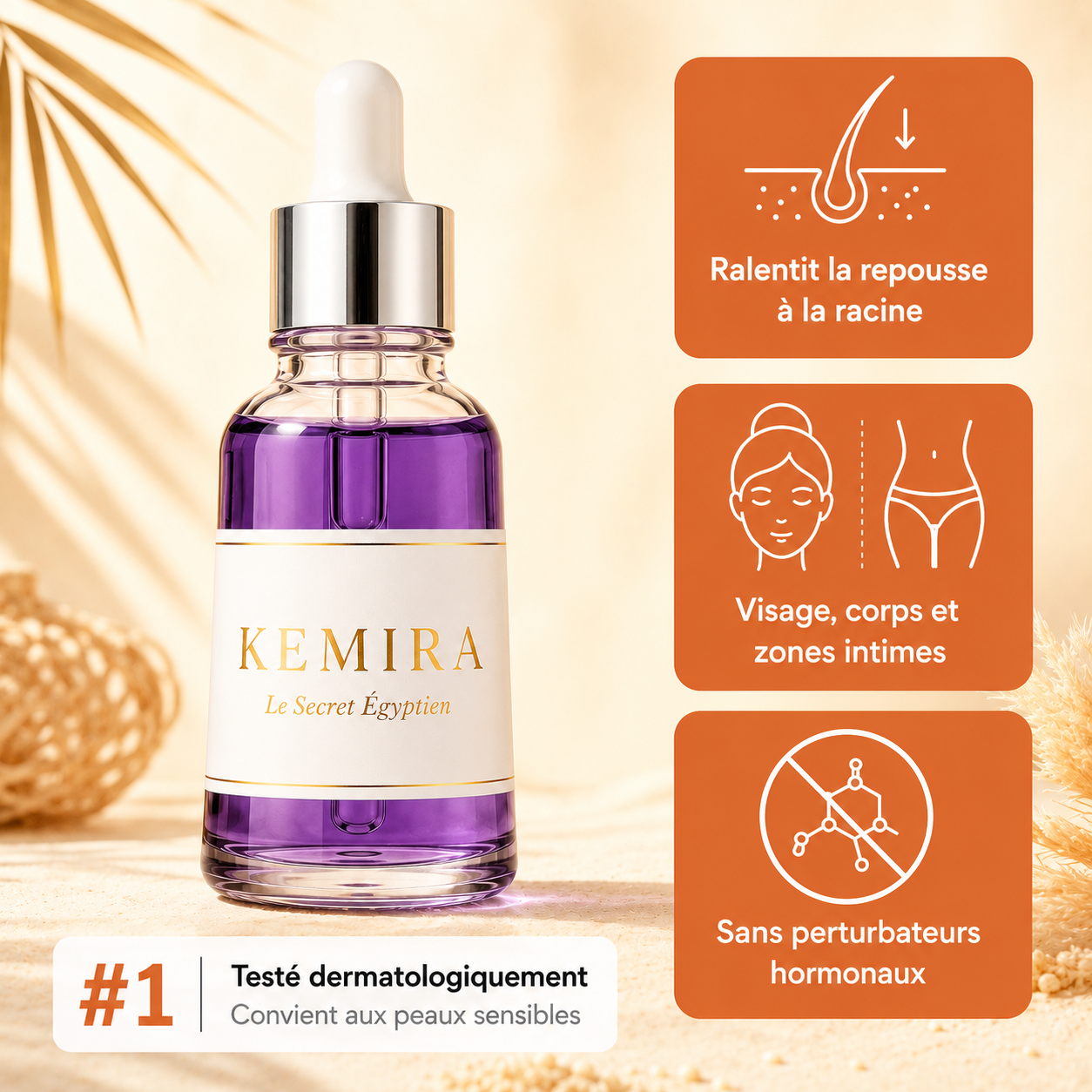 Kemira™ — Sérum Anti-Repousse au Cyperus Rotundus